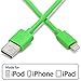 Aduro - Apple Certified/MFi - (6 Feet, 2 Meters) USB to Lightning Charge & Sync Cable fits all Apple Devices with Lightning Connector (Green)
