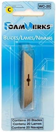 Logan Graphics FoamWerks Replacement Blades C 20 Pk-Fits the Straight Cutter, Straight/Bevel Cutter, Rabbet Cutter, and V-Groove Cutter