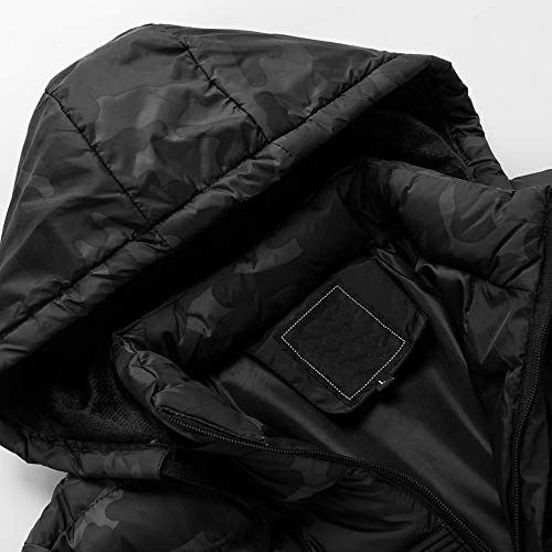 Clearance! Dressin Men's Packable Hooded Jacket Winter Warm Lightweight Quilted Windproof Coat for Outdoor
