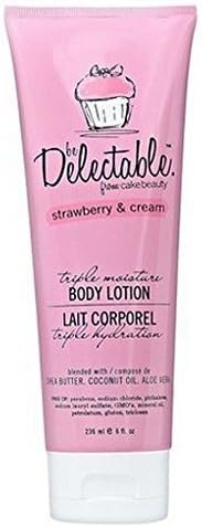 Delectable by Cake Beauty Triple Moisture Body Lotion, Strawberry/Cream by Delectable by Cake Beauty