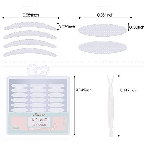 1920Pcs Invisible Single Side Fiber Double Eyelid Tape Stickers Perfect for Hooded, Droopy, Uneven, small eyes, or Mono-eyelids