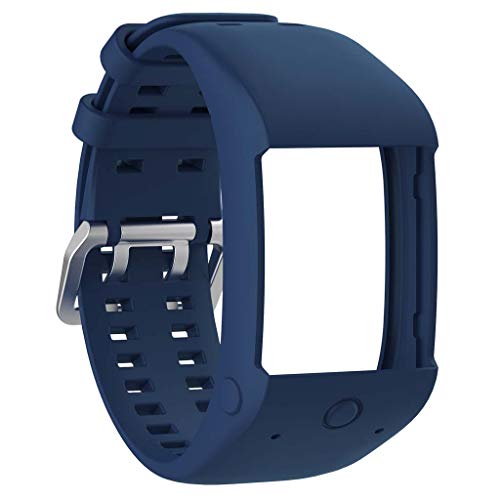LANDUM Silicone Watch Band Wristband Bracelet Replacement for Polar M600 GPS Watch â€” Deep Blue