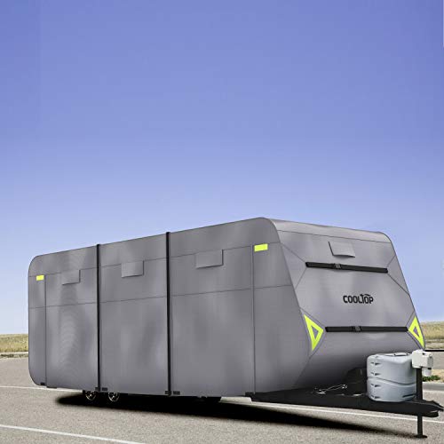 COOLTOP Travel Trailer RV Camper Cover for 26'1''28'6'', Upgraded 300D