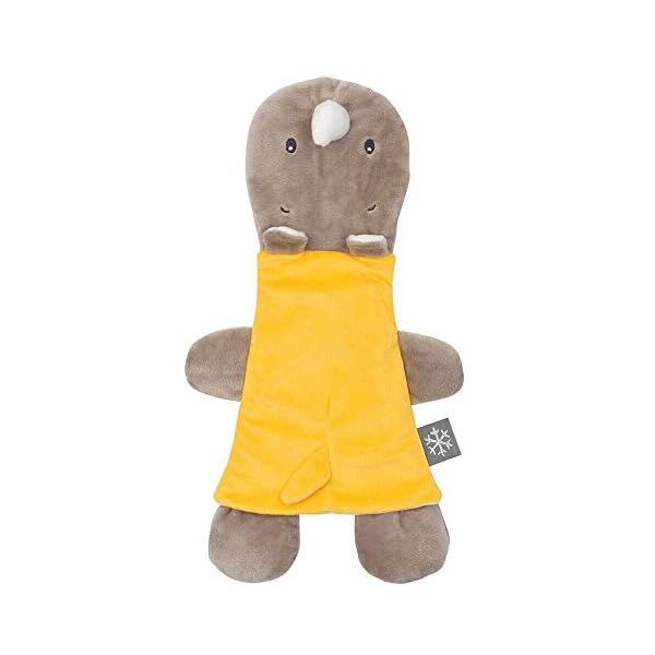 Nattou Kuschelnashorn mit Gelkissen zur Schmerzlinderung, Buddiezzz, 19 × 2.5 × 25 cm, Braun/Gelb – Bild 5
