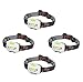 TOMOL 4-Pack LED Headlamp 3W Super Bright COB Flashlight for Running, Camping, Reading, Fishing, Hunting, Walking, Jogging - Headlamps Waterproof, Durable, Lightweight