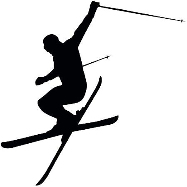 Amazon Com Wall Decal Vinyl Sticker Downhill Skiing Skier Ski Snow Freestyle Jumping Extreme Sports Wall Decals Murals Winter Gift Kids Room Decor Z862 Home Improvement