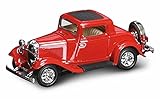 1932 Ford 3-Window Coupe, Red - Yatming 94231 - 1/43 Scale Diecast Model Toy Car