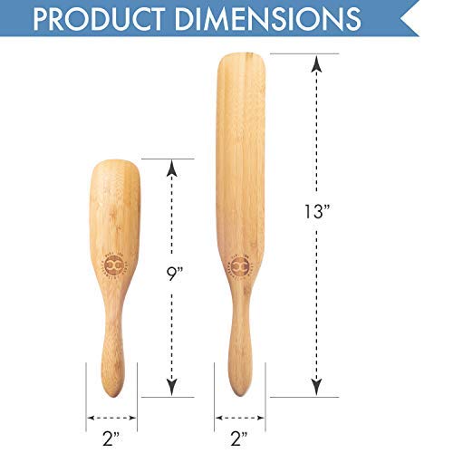 The Original Bamboo Spurtle Set Ultra Versatile 2 Piece set by Crate Collective