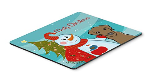 Caroline's Treasures BB1854MP Snowman with Chocolate Labrador Mouse Pad, Hot Pa…