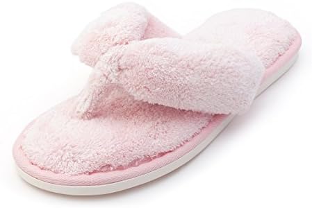 Comfort Slippers Indoor Flip Flop Thong Spa Slip on House Slippers Womens (L/8-9B(M) US, Pink)