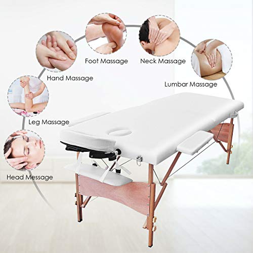 Giantex Folding Massage Table Lash Bed, 84'' Professional Massage Bed 2