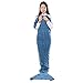Senmar Mermaid Tail Blanket knit crochet and Mermaid Blanket for Adult, Summer Super Soft Sleeping Bags(71