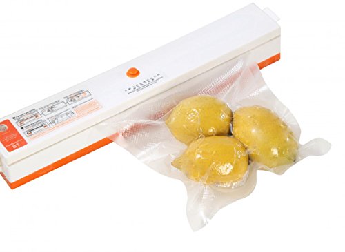 Click Here to See More Images TIENO Compact Automatic Vacuum Sealer Machine Vacuum Sealing System with Starter Kit for Dry Food Orange