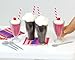 Sophia's Soda Fountain Set wtih Strawberry Milkshakes and Ice Cream Floats with Straw and Spoons for 18 Inch Dolls Play Food