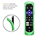 Fintie Case for Roku Ultra 4661 (2018)/ Ultra 4660 (2017), Roku 1/2/ 3/4 Remote Controller- Casebot (Honey Comb Series) Light Weight (Anti Slip) Shockproof Silicone Cover, Green Glow