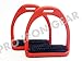 PRO IRON GEAR Polymer Stirrups Horse Riding Beautiful 11 Colors (RED)thumb 1