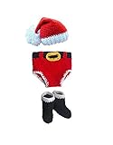 JastoreÂ® Infant Newborn Costume Photography Prop Santa Claus Crochet Knitted (Style 3)