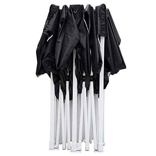 AyaMastro Black Outdoor 10' x 20' Gazebo Canopy Garden Shelter Party Wedding Tent w/Detachable Sidewall & Carry Bag with Ebook - Thumbnail 4