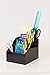 Unum Acrylic TV Remote Control Holder Organizer - Holders Fit Large Remotes, Phones, Eyeglasses - Caddy/Organizers for Table - Handcrafted of Thick Lucite
