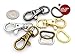 CRAFTMEMORE Swivel Trigger Snap Hooks Purse Landyard Clip Lobster Clasps with D-Rings 10 Sets KSD (Antique Brass)