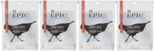 Epic Jerky Bites, 100% Natural, Turkey, Cranberry, Sage, 2.5 ounce, 4 Count