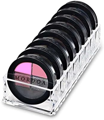 Mordoa Acrylic Makeup Organizer Cosmetic Organizer Jewelry and Cosmetic Storage Display Boxes Case ( Eyeshadow Makeup Storage + Lipstick Liner Brush Holder) A07