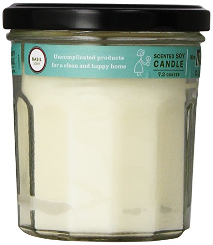 Mrs. Meyer's Soy Candle, Basil, 7.2-Ounce Glass Jars (Pack of 6)