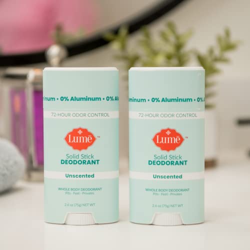 Lume Natural Solid Deodorant Stick Whole Body Deodorant Aluminum