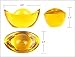 Yellow Crytal Feng Shui Golden Ingot / Yuan Bao and Prosperity Protection Set of 5 Lucky Charm Ancient Coins,Feng Shui Decor (2 Pcs 2.3