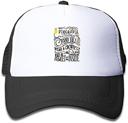Jiajialiu Mesh Back Trucker Cap Be A Pineapple Adjustable Printing Cool Snapback Hat For Kids