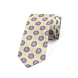 Ambesonne Floral Necktie, Top View of Repeating
