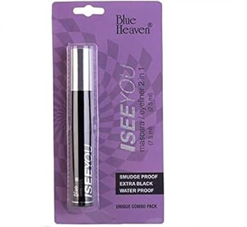 Blue Heaven I See You 2 in 1 Mascara and Eyeliner, Black, 10ml