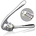 JuneLady Garlic Press Mincer and Crusher Professional Heavy Soft Handled Squeezer