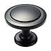 Amazer Cabinet Round Knobs, Black Traditional Cabinet & Furniture Knobs Hardware Round Knob Pull - 1-1/4 Inch Diameter - 20 Pack