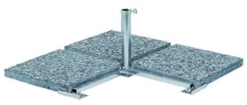 Sonnenschirmständer - aus 4 mm Ø DEUTSCHEM STAHL - BIS 60 mm Ø -GALVANISCH VERZINKTER SCHIRM PLATTENSTÄNDER STABIELO aus Meta