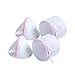 Tenn Well Set of 4 Bra Washing Bag, Mesh Laundry Bag with Zipper for Bras, Underwear, Delicate, Socks (White)