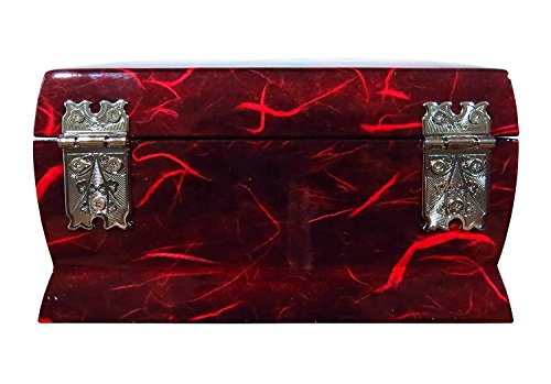 MADDesign-RA-058-Music-Box-Jewelry-Ring-Organizer-Wood-Mother-of-Pearl-Inlay-Peacock-Red