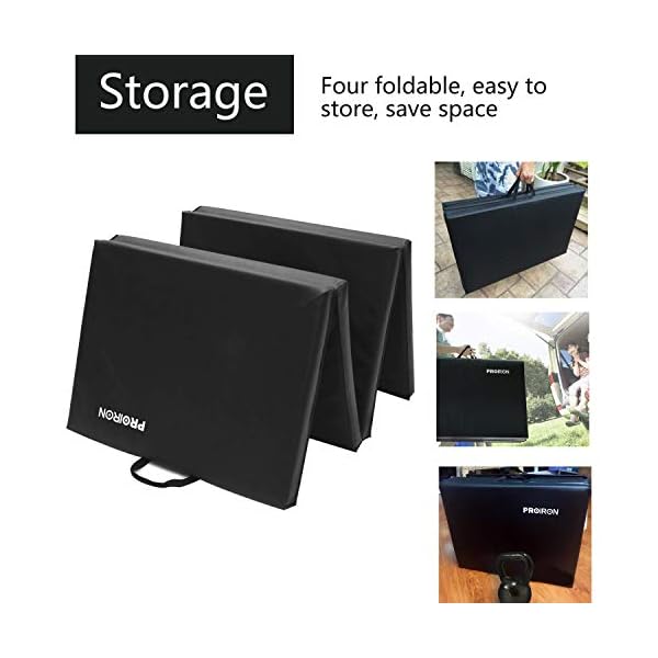 PROIRON-Gymnastics-Mats-4-Folding-Exercise-Mat-Yoga-Gym-Home-Fitness-Workout-Mat-Thick-Foam-Soft-Matt-for-Crash-Tumble-Pilates-Non-Slip-PU-Leather-Carry-Handles PROIRON Gymnastics Mats, 4 Folding Exercise Mat Yoga Gym Home Fitness Workout Mat, Thick Foam Soft Matt for Crash Tumble…