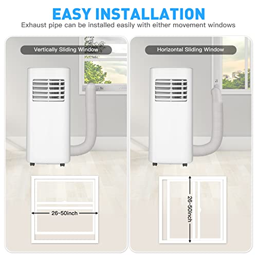 Portable Air Conditioners-8,000 BTU 3-in-1 Air Conditioner Portable with Dehumidifier and Fan Mode, Cools up to 200 square feet, Portable AC with Remote Control＆24 Hours Timer for Home, Office, Dorms