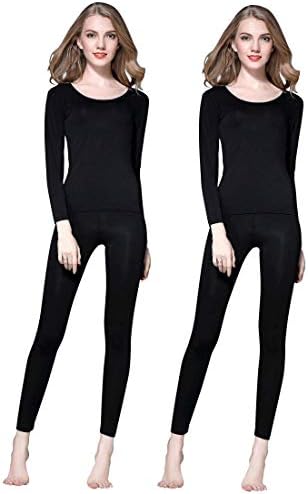 Vinconie Women Thermal Underwear Set Base Layer Top & Leggings