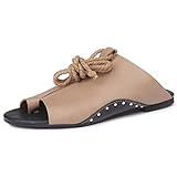 Flat-Bottomed Roman Sandals,Clearance! AgrinTol Women Open Ankle Flat Straps Platform Wedges Flat-Bottomed Roman Sandals