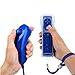 YORKING 2in1 Built in Motion Plus Remote and Nunchuck Controller with Silicon Case for Nintendo Wii, Wii U and Mini Wii - Dark Blue