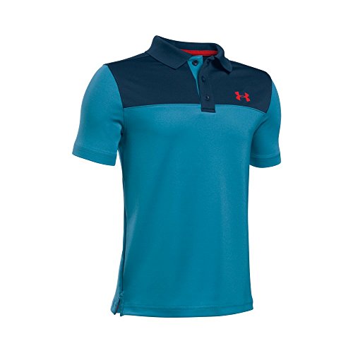 Under Armour Boys Performance Blocked Polo Shirt Chicago Blue