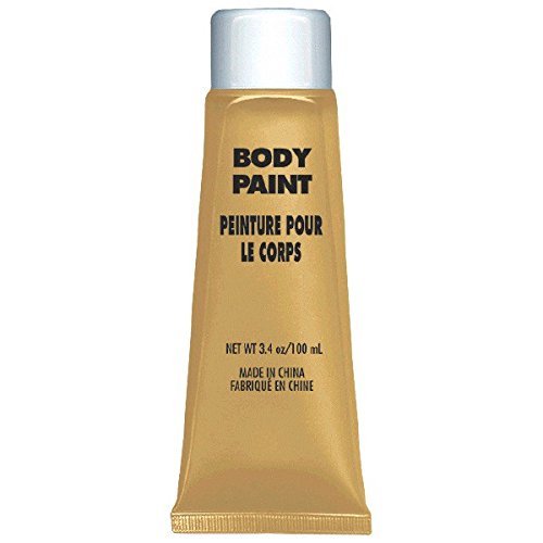 Party Perfect Team Spirit Body Paint Accessory, Gold, Non-Toxic, 3.4 Ounces