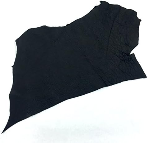 New Zealand Ranch Raised Deer Hide Leather (1' SQFT, Black)