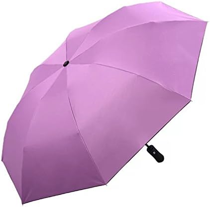 Auto Open Close Foldable Double Layer Inverted Umbrella Travel Use Car Use UV Protection Windproof (Violet)