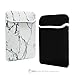 TOP CASE 4 in 1 Bundle - Retina 13-Inch Marble Pattern Rubberized Hard Case + Sleeve Bag + Keyboard Cover + Screen Protector for MacBook Pro 13