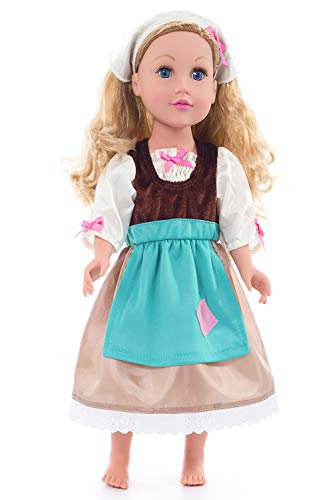 Little Adventures Cinderella Day Dress with Headband Princess Doll Dress