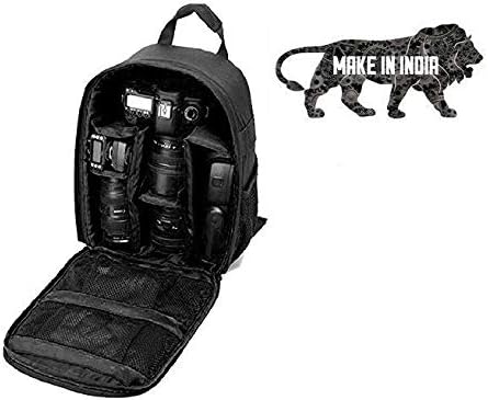 GOD BOY Waterproof DSLR Backpack Camera Bag, Lens Accessories Carry Case for Nikon, Canon, Olympus, Pentax & Others (Black)