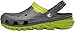 Crocs Unisex Duet Max Clog, Graphite/Volt Green, 11 M US Men / 13 M US Women